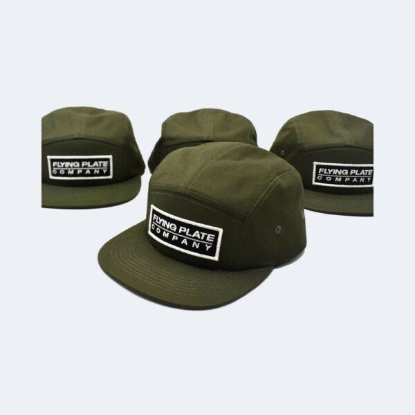 Flying Plate 5-Panel cap grün seitlich