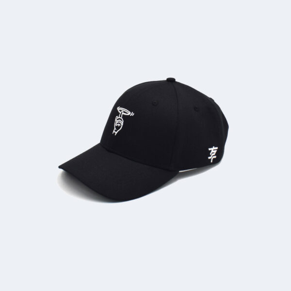 Flying Plate Baseball Kappe schwarz weiss seitlich
