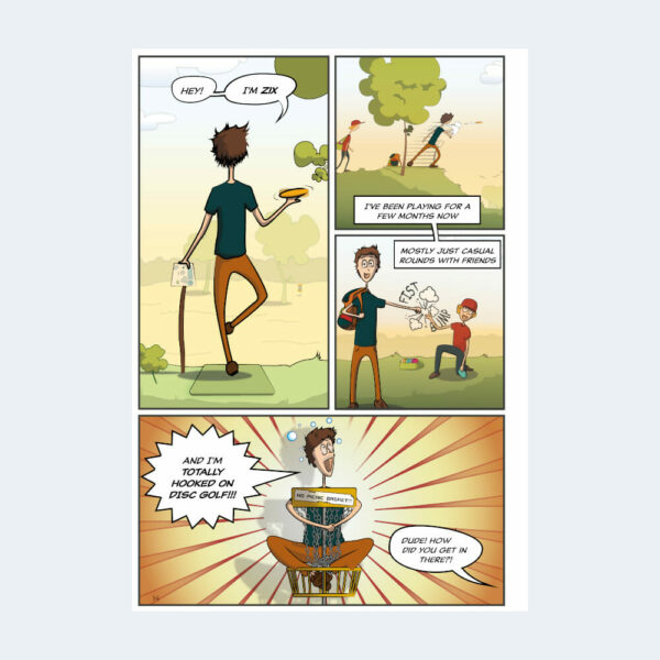 Back to Basics Discgolfbuch Backhand comic