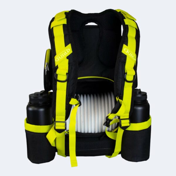 Guru SIGR Rucksack gelb-schwarz hinten offem