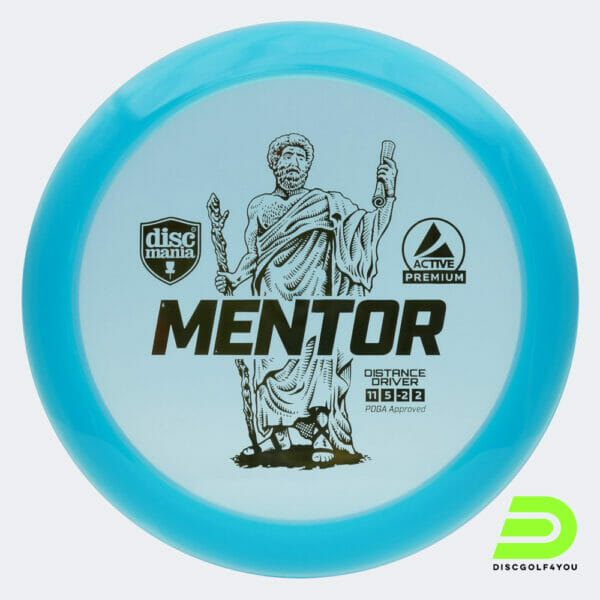Discmania Mentor in blau, im Active Premium Kunststoff und ohne Spezialeffekt