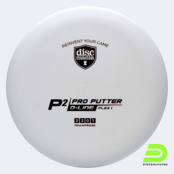 Discmania P2 in weiss, im D-Line Flex 1 Kunststoff und ohne Spezialeffekt