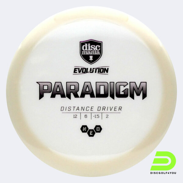 Discmania Paradigm in weiss, im Neo Kunststoff und ohne Spezialeffekt