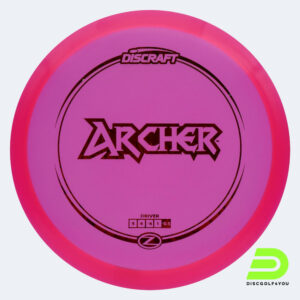 Discraft Archer in rosa, im Z-Line Kunststoff und ohne Spezialeffekt