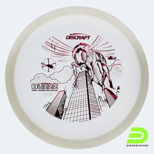 Discraft Buzzz 2023 Ledgestone Edition in weiss, im Z Sparkle Glow Kunststoff und glow Spezialeffekt