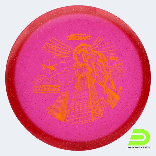Discraft Buzzz 2023 Ledgestone Edition in rot, im Z Sparkle Glow Kunststoff und glow Spezialeffekt