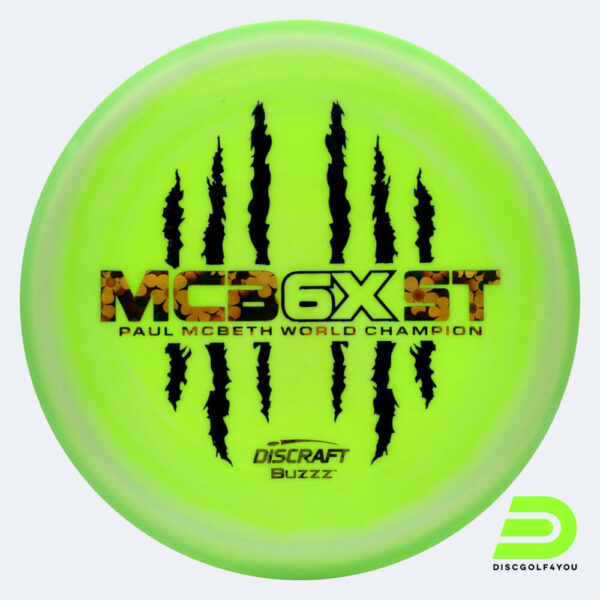 Discraft Buzzz - McBeth 6x Claw in hellgrün, im ESP Kunststoff und burst Spezialeffekt