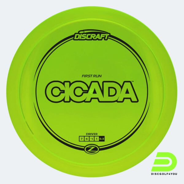 Discraft Cicada in hellgrün, im Z-Line Kunststoff und first run Spezialeffekt