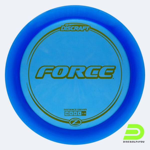 Discraft Force in blau, im Z-Line Kunststoff und ohne Spezialeffekt