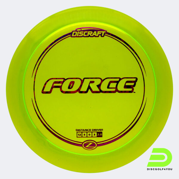 Discraft Force in grün, im Z-Line Kunststoff und ohne Spezialeffekt