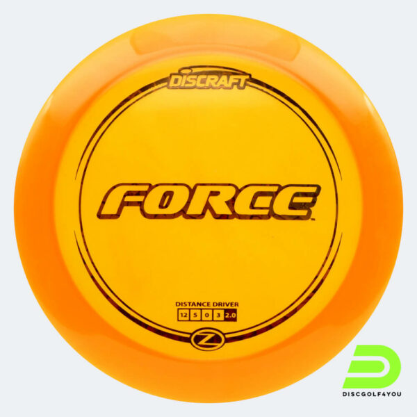 Discraft Force in orange, im Z-Line Kunststoff und ohne Spezialeffekt