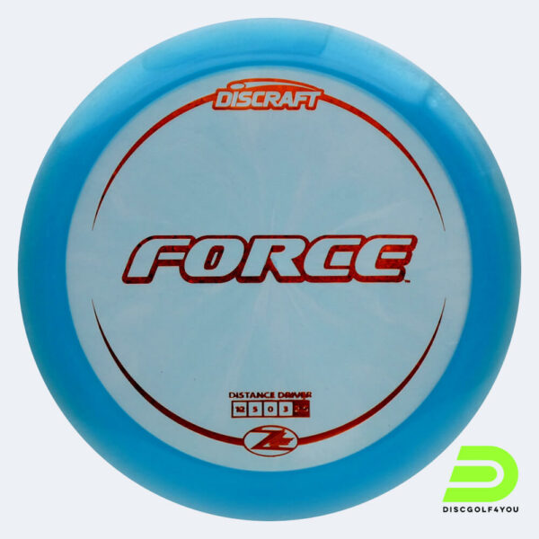 Discraft Force in hellblau, im Z-Line Kunststoff und ohne Spezialeffekt