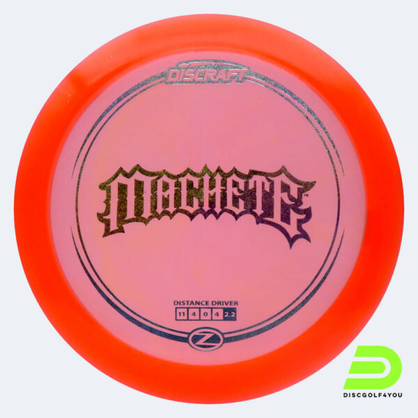 Discraft Machete in orange, im Z-Line Kunststoff und ohne Spezialeffekt