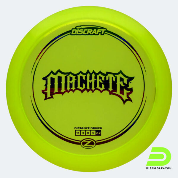 Discraft Machete in yellow, z-line plastic