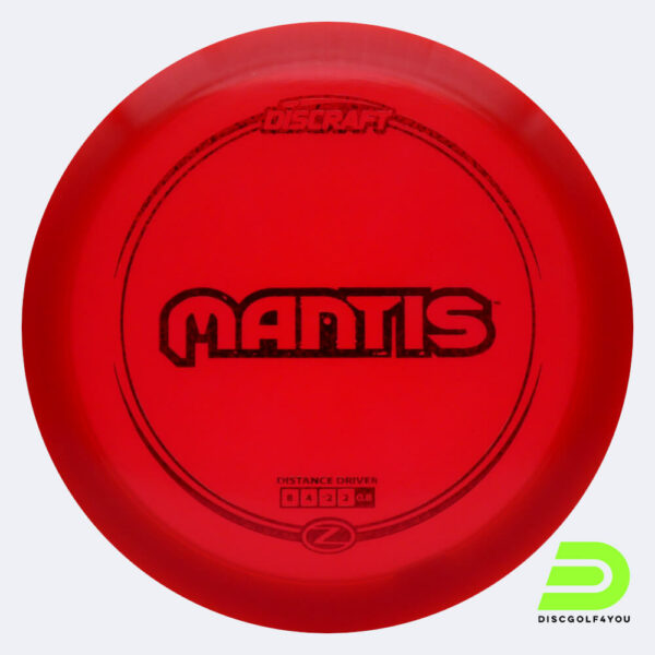 Discraft Mantis in rot, im Z-Line Kunststoff und ohne Spezialeffekt