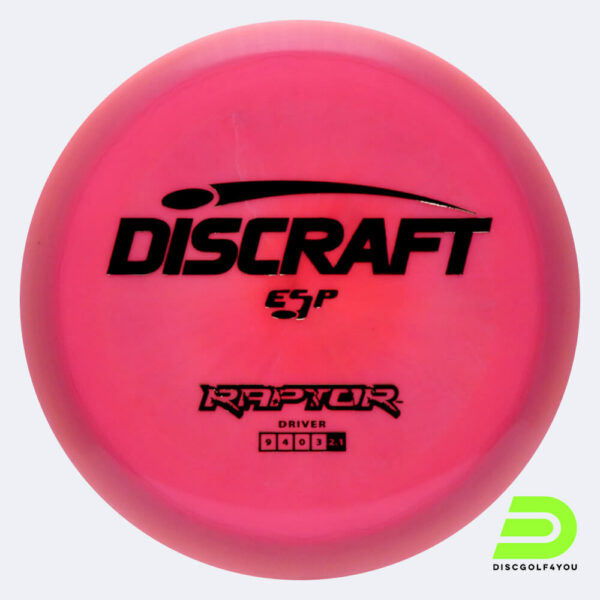 Discraft Raptor in rosa, im ESP Kunststoff und ohne Spezialeffekt