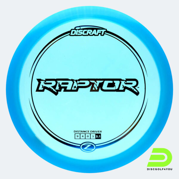 Discraft Raptor in türkis, im Z-Line Kunststoff und ohne Spezialeffekt
