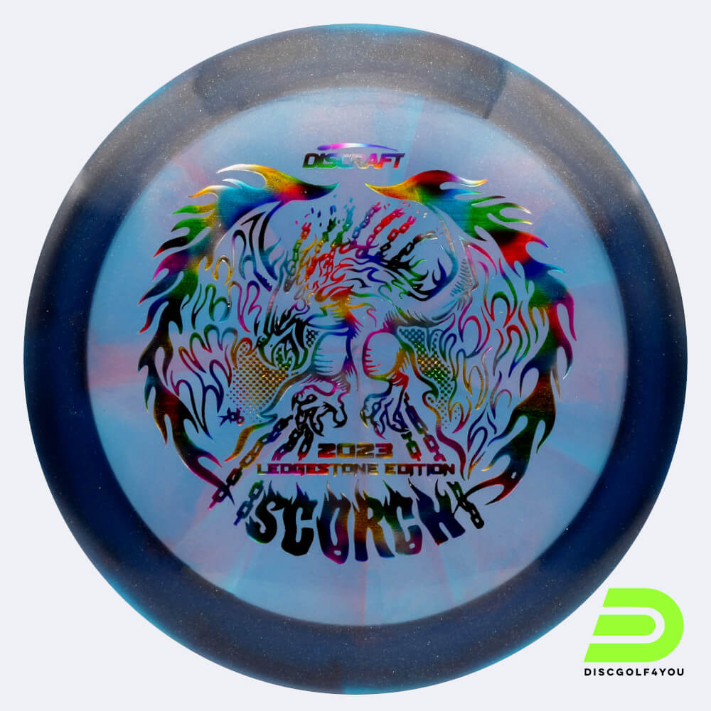 Discraft Scorch 2023 Ledgestone Edition in blau, im Z Swirl Kunststoff und burst Spezialeffekt