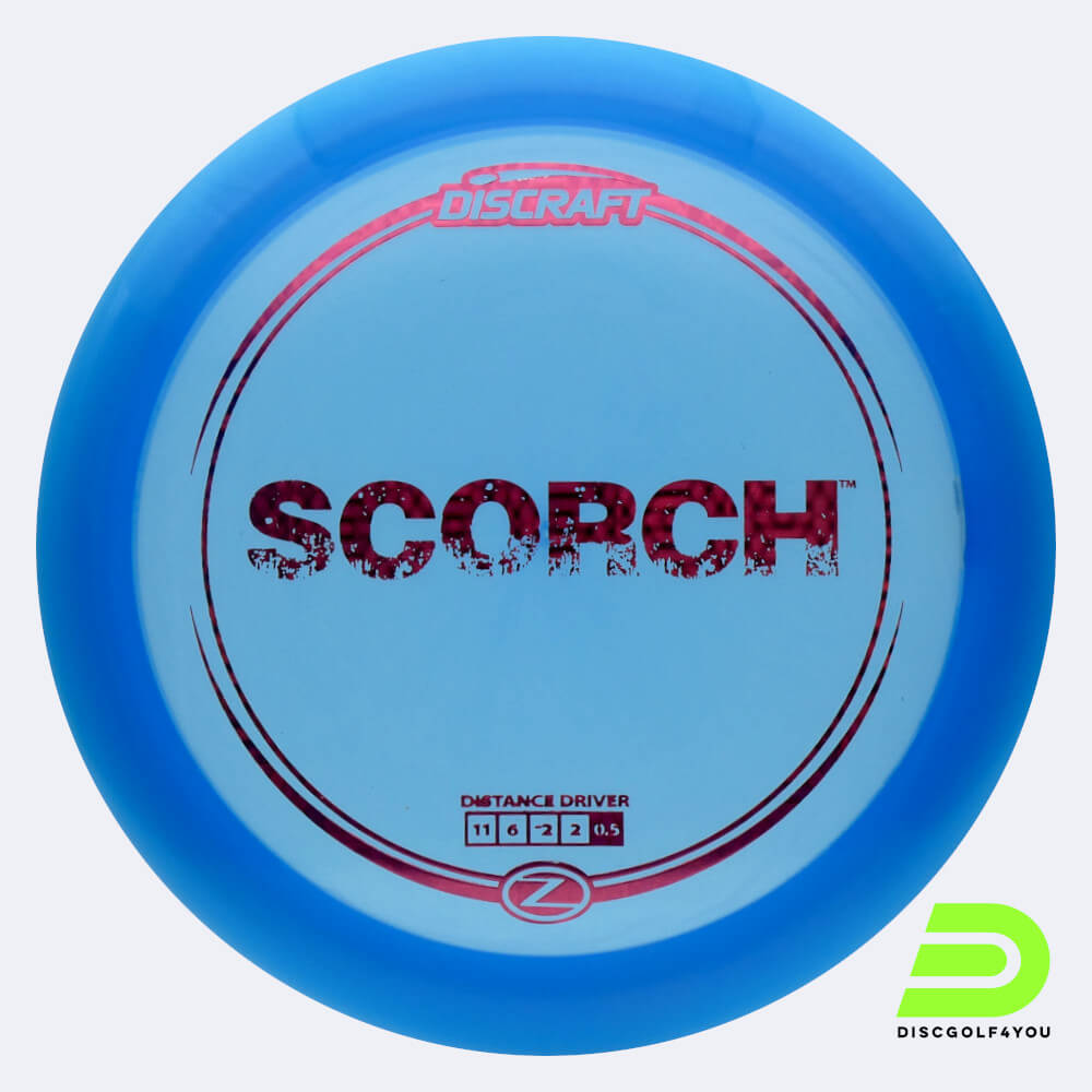 Discraft Scorch in blau, im Z-Line Kunststoff und ohne Spezialeffekt