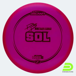 Discraft Sol - Paige Pierce Signature Series in rosa, im Z-Line Kunststoff und ohne Spezialeffekt