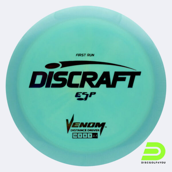Discraft Venom in türkis, im ESP Kunststoff und first run Spezialeffekt