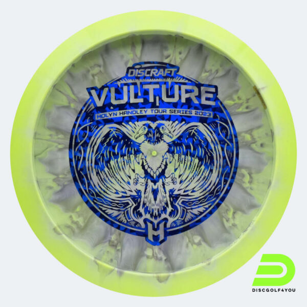 Discraft Vulture Holyn Handley Tour Series 2023 in hellgrün, im ESP Kunststoff und bottomprint/burst Spezialeffekt