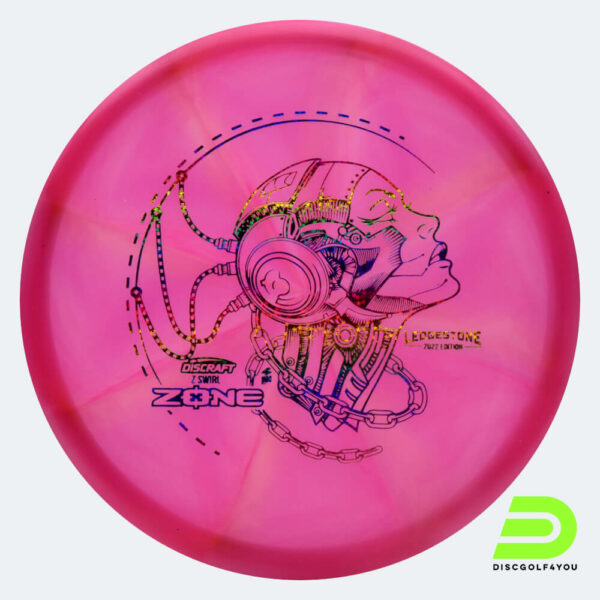 Discraft Zone Ledgestone 2022 Edition in rosa, im Z Swirl Kunststoff und burst Spezialeffekt