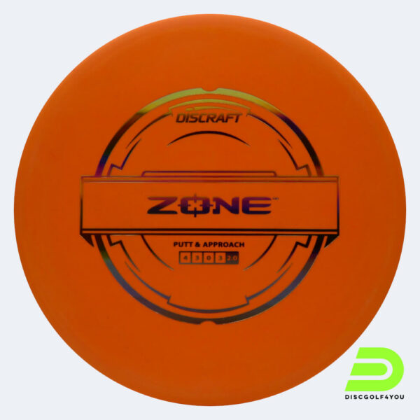 Discraft Zone in orange, im Putter Line Kunststoff und ohne Spezialeffekt