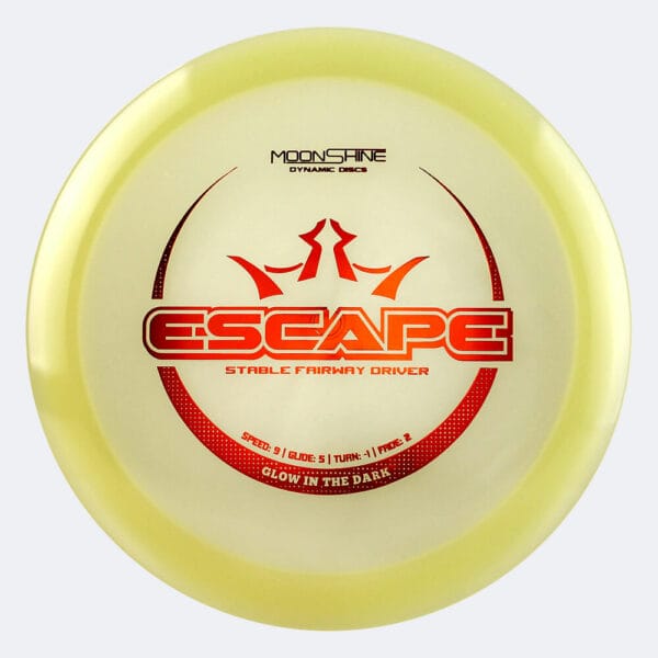 Dynamic Discs Escape in weiss, im Lucid Moonshine Kunststoff und glow Spezialeffekt