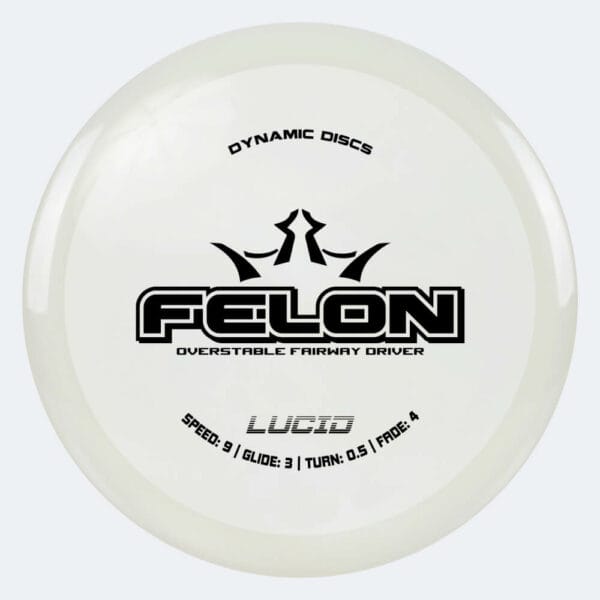 Dynamic Discs Felon in weiss, im Lucid Kunststoff und ohne Spezialeffekt