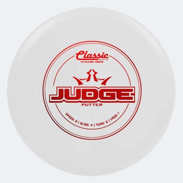 Dynamic Discs Judge in white, classic blend plastic