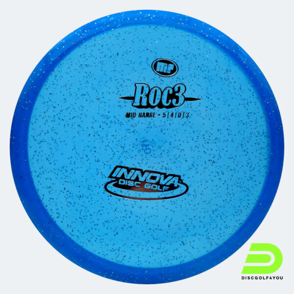 Innova Roc 3 in blau, im Metal Flake Champion Kunststoff und ohne Spezialeffekt