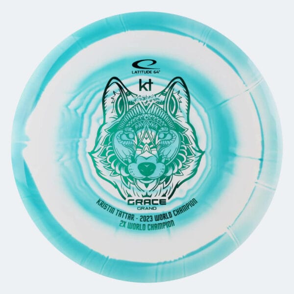 Latitude 64° Grace Kristin Tattar 2023 World Champion in weiss-türkis, im Grand Orbit Kunststoff und ohne Spezialeffekt