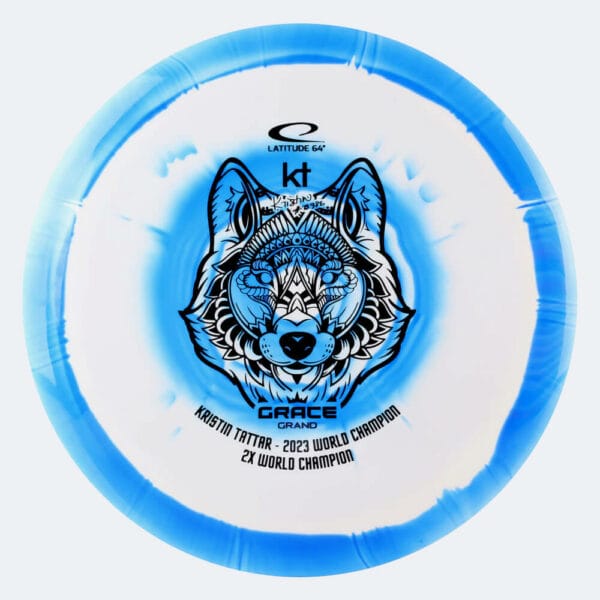 Latitude 64° Grace Kristin Tattar 2023 World Champion in white-blue, grand orbit plastic